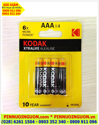 Kodak LR03 MN2400, Pin đũa AAA 1.5v alkaline Kodak LR03 MN2400 chính hãng (Loại vỉ 4viên)